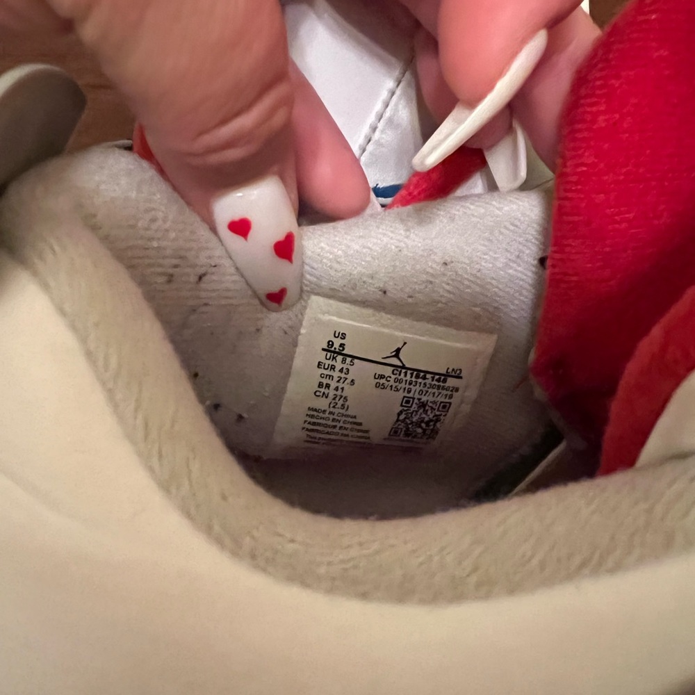 AIR JORDAN 4 RETRO SE WHAT THE 2019 CI1184-146 WHITE/MILITARY BLUE-FIRE RED - Picture 11 of 11